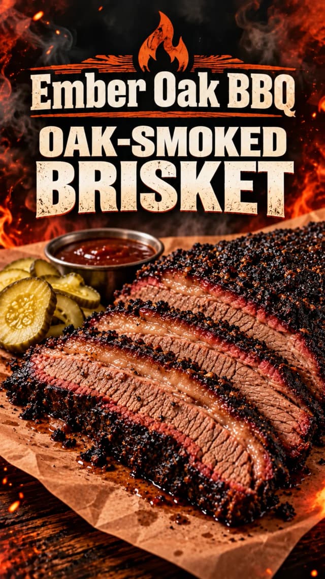 Oak-smoked brisket