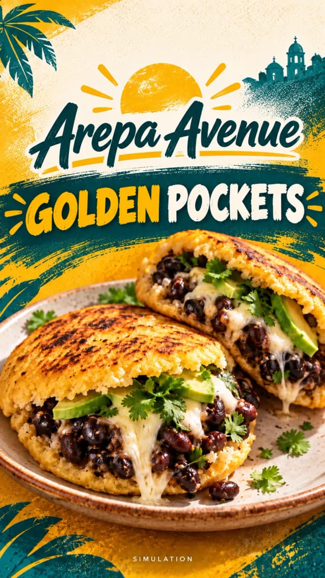 Stuffed arepa pair — Simulation 3