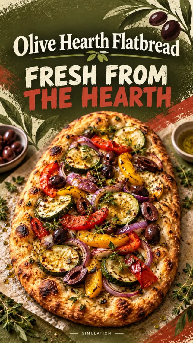 Roasted vegetable flatbread — Simulation 3