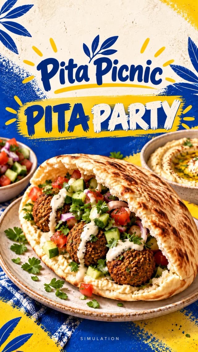 Falafel pita meal — Simulation 1